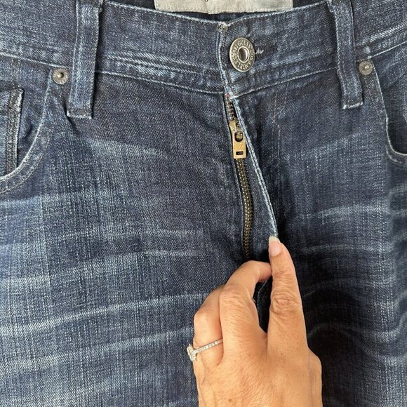 Guess Jeans Mens Blue Denim Falcon Regular Boot Cut Distressed Dark Wash Size 36 - Picture 4 of 13